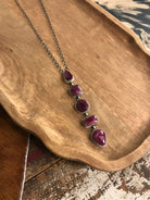 The Arroyo Lariat Necklace in Spiny Oyster, 20-Necklaces-Calli Co., Turquoise and Silver Jewelry, Native American Handmade, Zuni Tribe, Navajo Tribe, Brock Texas