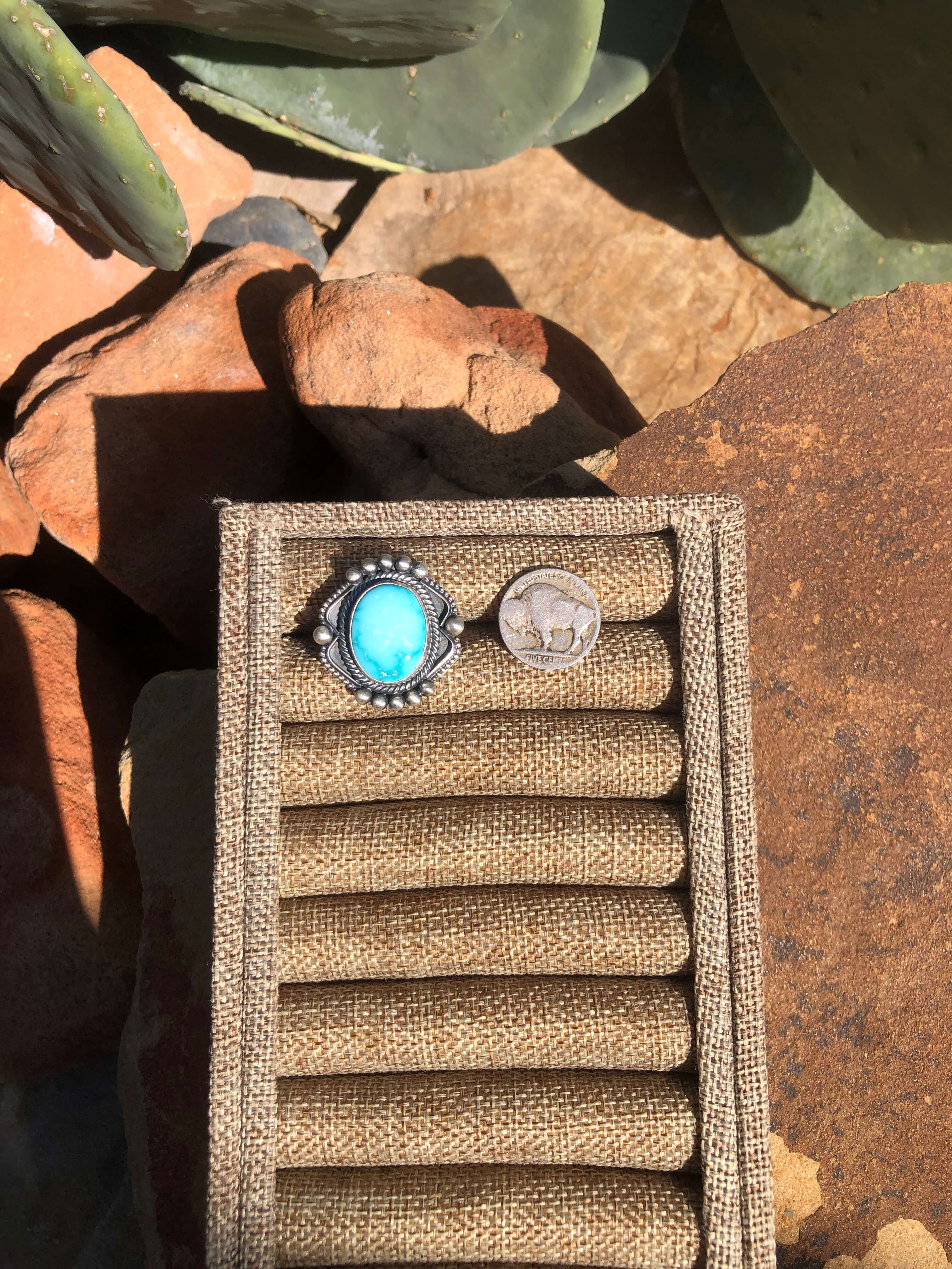 The Kingfisher Ring, Sz 9-Rings-Calli Co., Turquoise and Silver Jewelry, Native American Handmade, Zuni Tribe, Navajo Tribe, Brock Texas