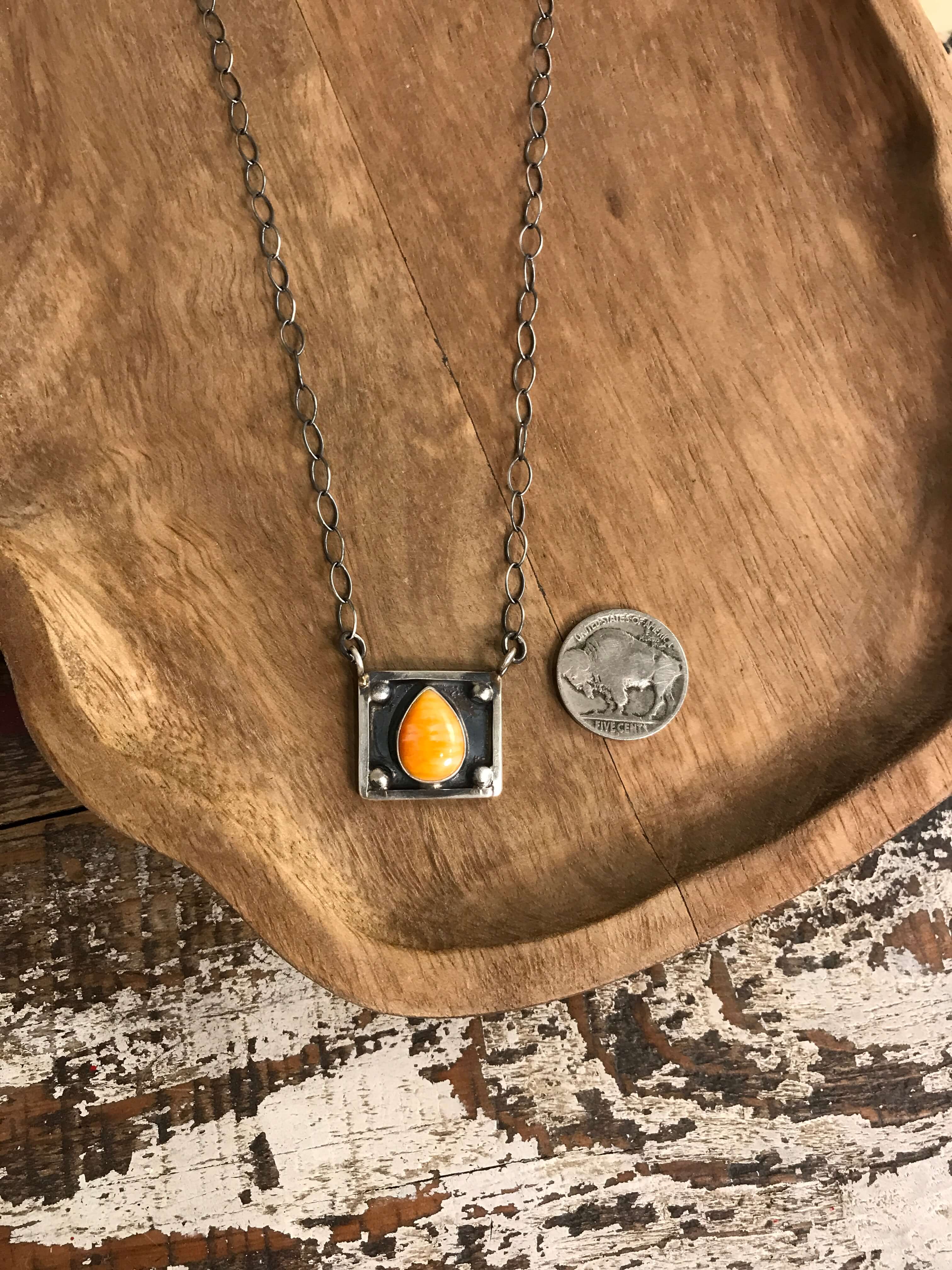 The Hollis Necklace, 1-Necklaces-Calli Co., Turquoise and Silver Jewelry, Native American Handmade, Zuni Tribe, Navajo Tribe, Brock Texas