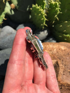 The Kachina Pendant/Pin in Turquoise, 1-Pendants-Calli Co., Turquoise and Silver Jewelry, Native American Handmade, Zuni Tribe, Navajo Tribe, Brock Texas