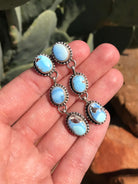 The 3 Stone Drop Earrings in Golden Hillsxxx-Earrings-Calli Co., Turquoise and Silver Jewelry, Native American Handmade, Zuni Tribe, Navajo Tribe, Brock Texas