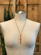 The Arroyo Lariat Necklace in Spiny Oyster, 2-Necklaces-Calli Co., Turquoise and Silver Jewelry, Native American Handmade, Zuni Tribe, Navajo Tribe, Brock Texas