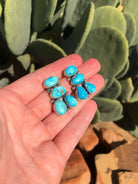 The Guffey Cluster Earrings, 1-Earrings-Calli Co., Turquoise and Silver Jewelry, Native American Handmade, Zuni Tribe, Navajo Tribe, Brock Texas