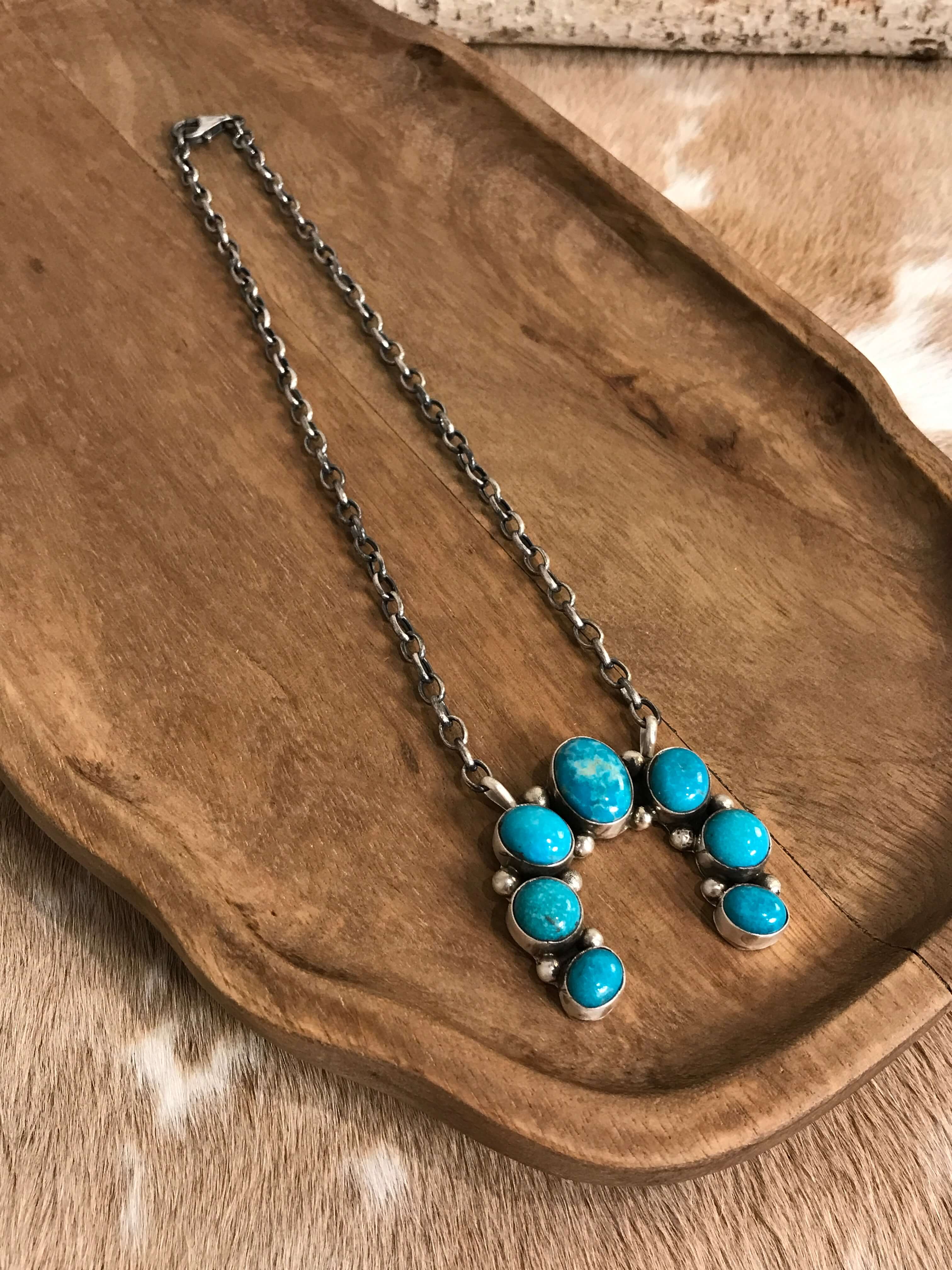 The Naja Necklace, 38-Necklaces-Calli Co., Turquoise and Silver Jewelry, Native American Handmade, Zuni Tribe, Navajo Tribe, Brock Texas