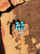 The Guffey Cluster Earrings, 1-Earrings-Calli Co., Turquoise and Silver Jewelry, Native American Handmade, Zuni Tribe, Navajo Tribe, Brock Texas