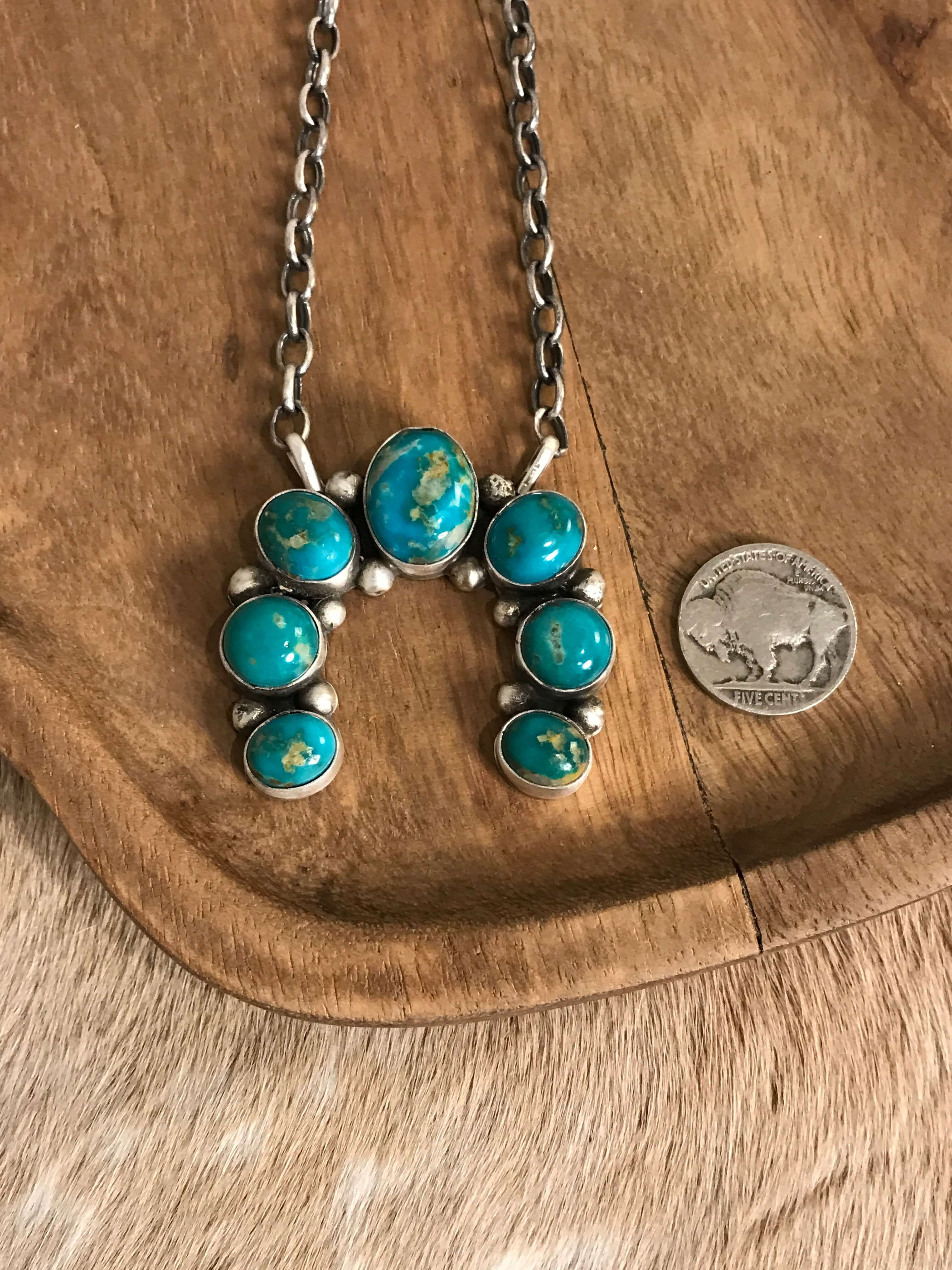 The Naja Necklace, 39-Necklaces-Calli Co., Turquoise and Silver Jewelry, Native American Handmade, Zuni Tribe, Navajo Tribe, Brock Texas
