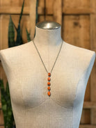 The Arroyo Lariat Necklace in Spiny Oyster, 10-Necklaces-Calli Co., Turquoise and Silver Jewelry, Native American Handmade, Zuni Tribe, Navajo Tribe, Brock Texas