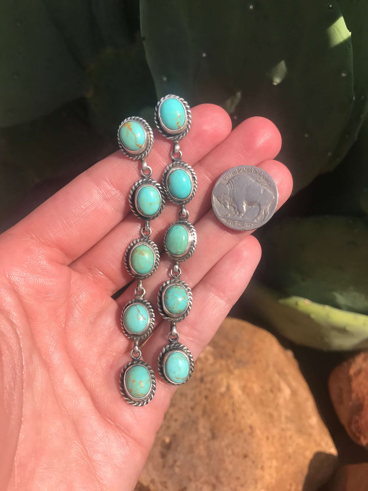 The Monahans Earrings, 6-Earrings-Calli Co., Turquoise and Silver Jewelry, Native American Handmade, Zuni Tribe, Navajo Tribe, Brock Texas