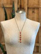 The Arroyo Lariat Necklace in Spiny Oyster, 12-Necklaces-Calli Co., Turquoise and Silver Jewelry, Native American Handmade, Zuni Tribe, Navajo Tribe, Brock Texas