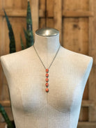 The Arroyo Lariat Necklace in Spiny Oyster, 12-Necklaces-Calli Co., Turquoise and Silver Jewelry, Native American Handmade, Zuni Tribe, Navajo Tribe, Brock Texas