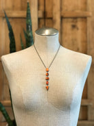 The Arroyo Lariat Necklace in Spiny Oyster, 15-Necklaces-Calli Co., Turquoise and Silver Jewelry, Native American Handmade, Zuni Tribe, Navajo Tribe, Brock Texas