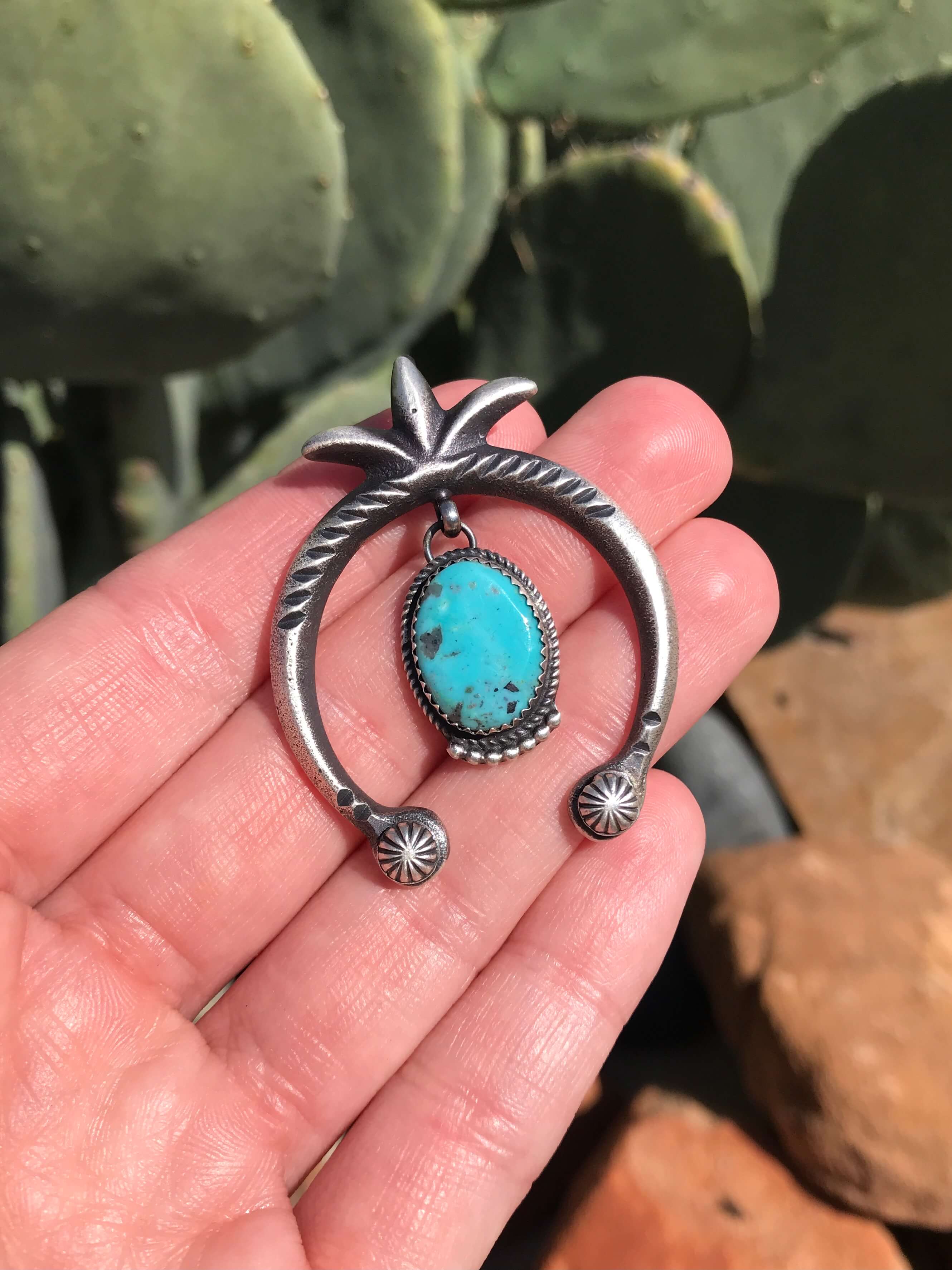 The Naja Pendant, 50-Pendants-Calli Co., Turquoise and Silver Jewelry, Native American Handmade, Zuni Tribe, Navajo Tribe, Brock Texas