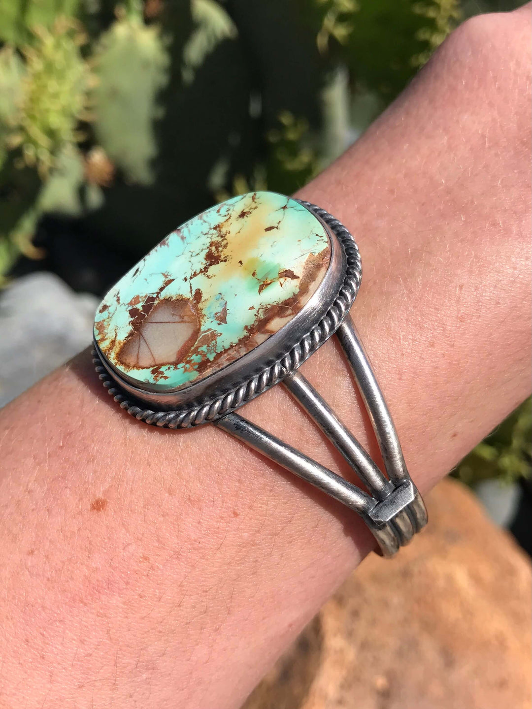 The Odala Cuff-Bracelets & Cuffs-Calli Co., Turquoise and Silver Jewelry, Native American Handmade, Zuni Tribe, Navajo Tribe, Brock Texas