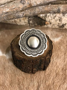 The El Rito Adjustable Concho Ring, 3-Rings-Calli Co., Turquoise and Silver Jewelry, Native American Handmade, Zuni Tribe, Navajo Tribe, Brock Texas