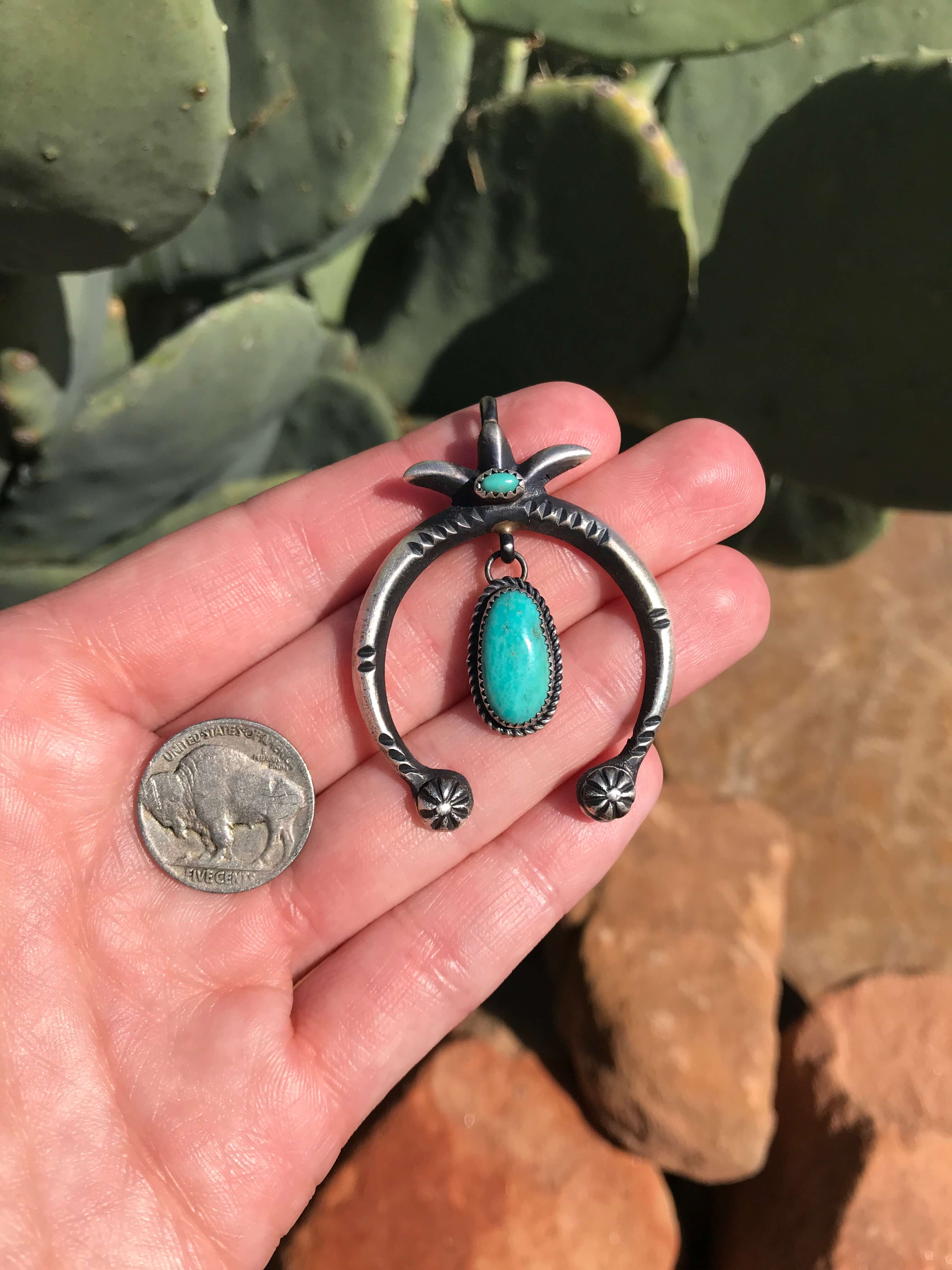 The Naja Pendant, 52-Pendants-Calli Co., Turquoise and Silver Jewelry, Native American Handmade, Zuni Tribe, Navajo Tribe, Brock Texas