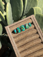 The 5 Stone Turquoise Cuff, 1-Bracelets & Cuffs-Calli Co., Turquoise and Silver Jewelry, Native American Handmade, Zuni Tribe, Navajo Tribe, Brock Texas