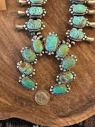 The Sutton Squash Blossom Necklace Set-Necklaces-Calli Co., Turquoise and Silver Jewelry, Native American Handmade, Zuni Tribe, Navajo Tribe, Brock Texas