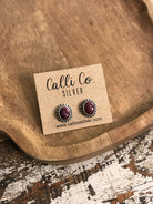 The Spiny Studs, 9-Earrings-Calli Co., Turquoise and Silver Jewelry, Native American Handmade, Zuni Tribe, Navajo Tribe, Brock Texas