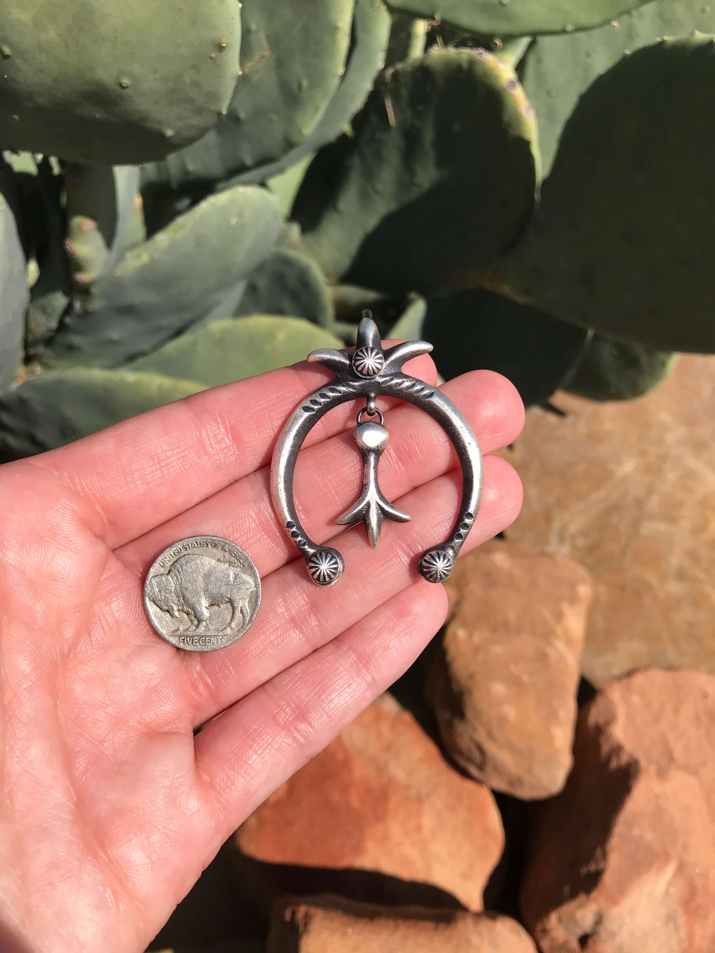 The Naja Pendant, 56-Pendants-Calli Co., Turquoise and Silver Jewelry, Native American Handmade, Zuni Tribe, Navajo Tribe, Brock Texas