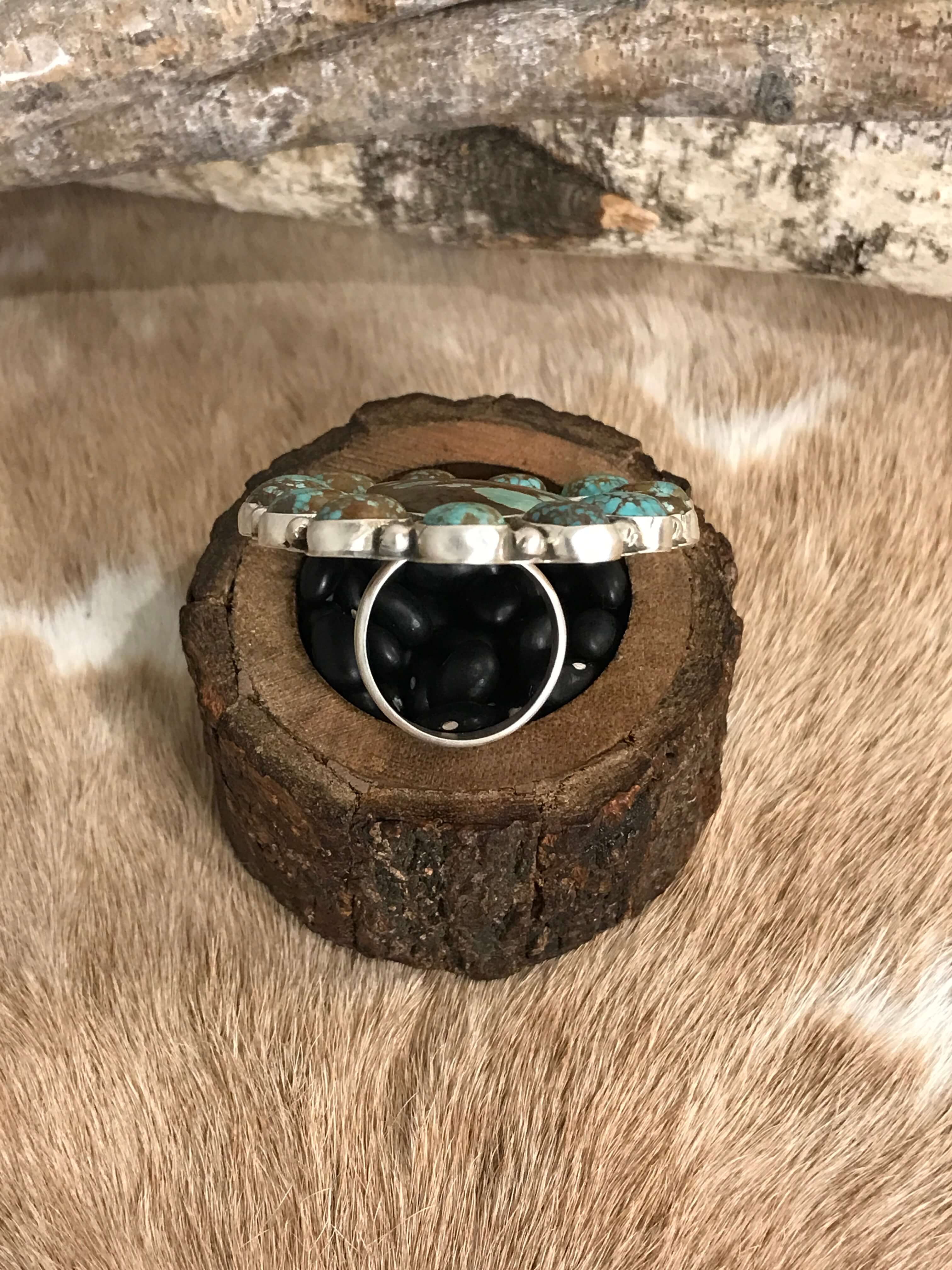 The Wildland Adjustable Ring, 1-Rings-Calli Co., Turquoise and Silver Jewelry, Native American Handmade, Zuni Tribe, Navajo Tribe, Brock Texas