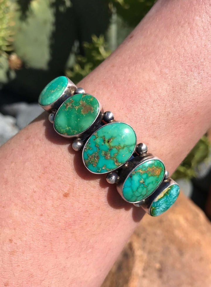 The East Bend Cuff-Bracelets & Cuffs-Calli Co., Turquoise and Silver Jewelry, Native American Handmade, Zuni Tribe, Navajo Tribe, Brock Texas