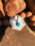 The Nordic 14k and Turquoise Pendant, 2-Pendants-Calli Co., Turquoise and Silver Jewelry, Native American Handmade, Zuni Tribe, Navajo Tribe, Brock Texas