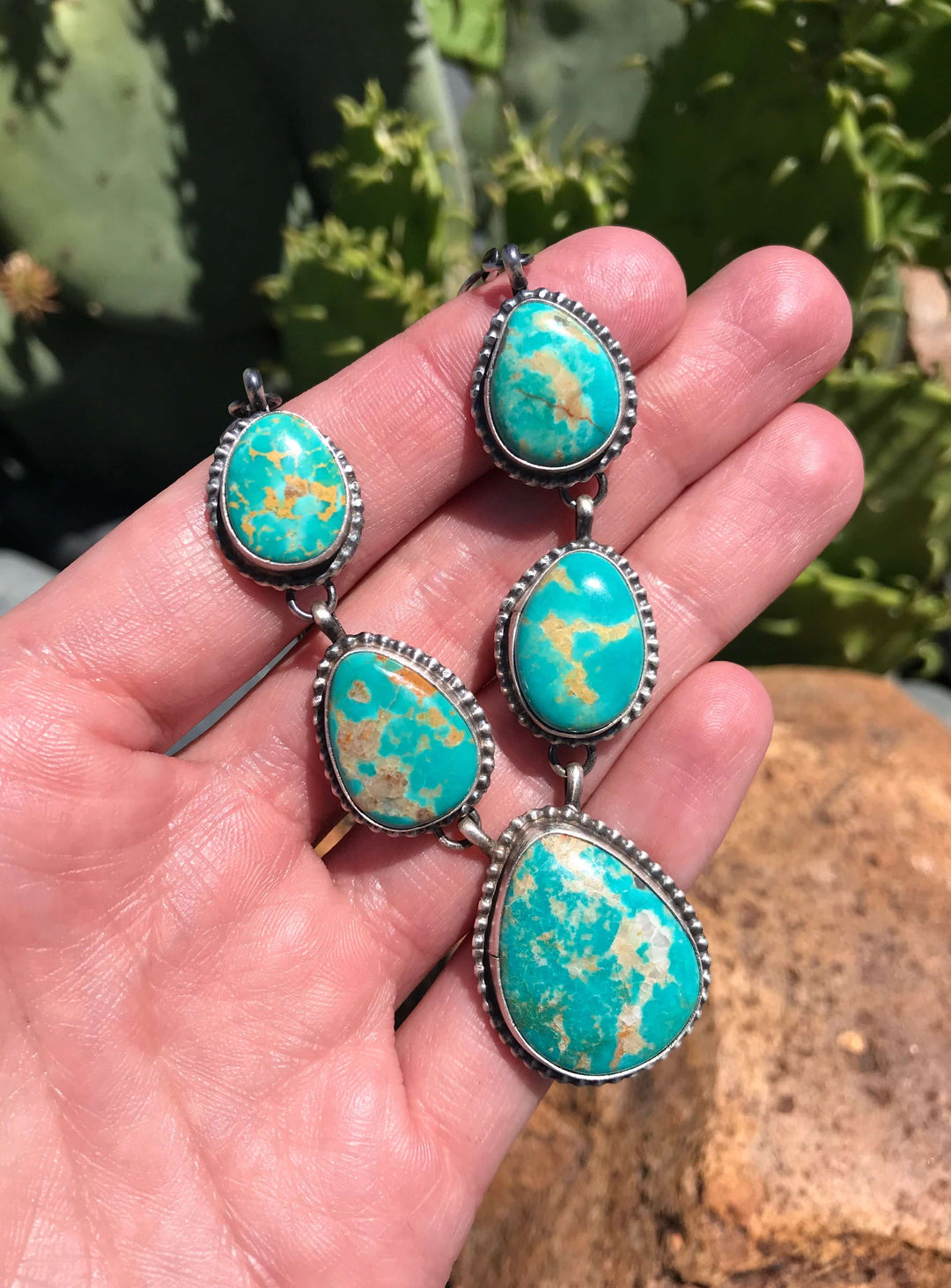 The Yellowridge Necklace-Necklaces-Calli Co., Turquoise and Silver Jewelry, Native American Handmade, Zuni Tribe, Navajo Tribe, Brock Texas