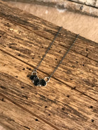 The Rexford Onyx 3 Stone Necklaces-Necklaces-Calli Co., Turquoise and Silver Jewelry, Native American Handmade, Zuni Tribe, Navajo Tribe, Brock Texas