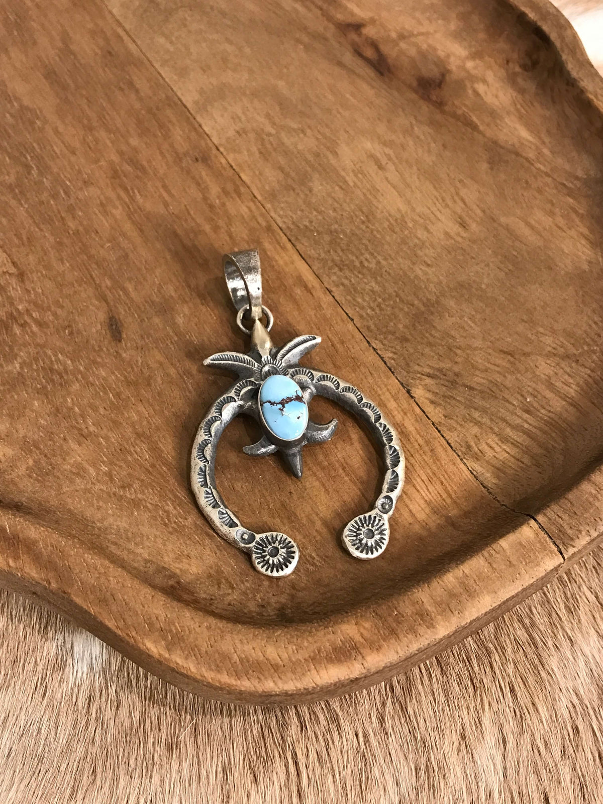 The Sioux Naja Pendant, 20-Pendants-Calli Co., Turquoise and Silver Jewelry, Native American Handmade, Zuni Tribe, Navajo Tribe, Brock Texas