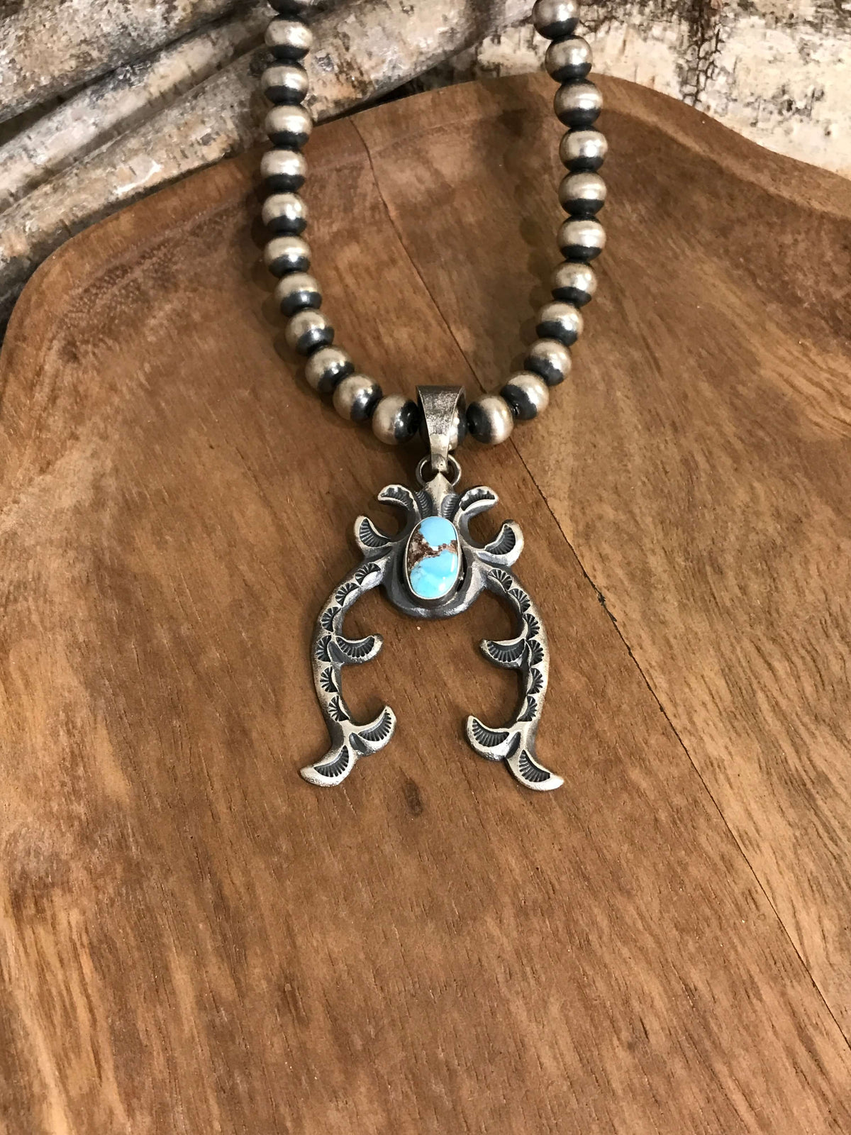 The Sioux Naja Pendant, 21-Pendants-Calli Co., Turquoise and Silver Jewelry, Native American Handmade, Zuni Tribe, Navajo Tribe, Brock Texas