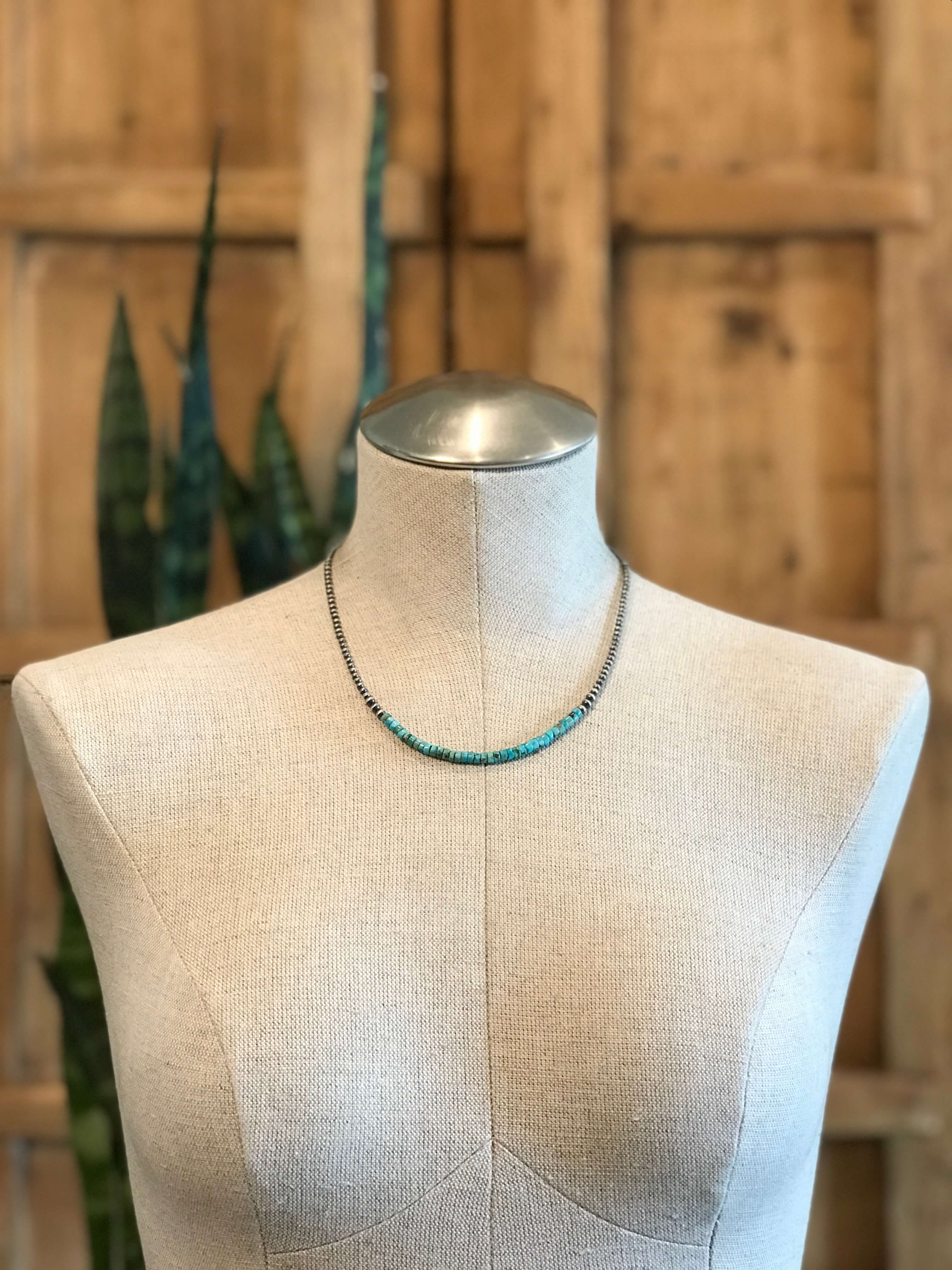 The Almont Necklace-Necklaces-Calli Co., Turquoise and Silver Jewelry, Native American Handmade, Zuni Tribe, Navajo Tribe, Brock Texas