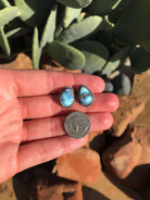 The Golden Hills Studs, 18-Earrings-Calli Co., Turquoise and Silver Jewelry, Native American Handmade, Zuni Tribe, Navajo Tribe, Brock Texas