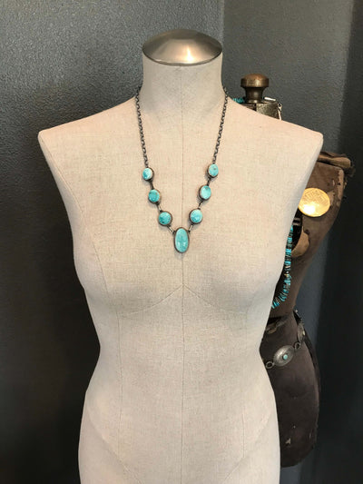 The Bonaventure Necklace Set-Necklaces-Calli Co., Turquoise and Silver Jewelry, Native American Handmade, Zuni Tribe, Navajo Tribe, Brock Texas