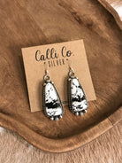 The White Buffalo Dangles, 2-Earrings-Calli Co., Turquoise and Silver Jewelry, Native American Handmade, Zuni Tribe, Navajo Tribe, Brock Texas