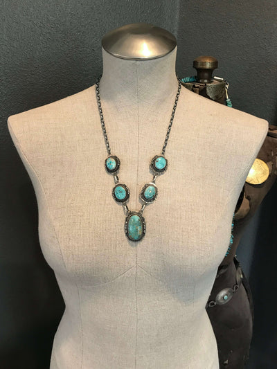 The Marquette Necklace Set-Necklaces-Calli Co., Turquoise and Silver Jewelry, Native American Handmade, Zuni Tribe, Navajo Tribe, Brock Texas