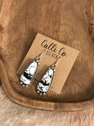 The White Buffalo Dangles, 2-Earrings-Calli Co., Turquoise and Silver Jewelry, Native American Handmade, Zuni Tribe, Navajo Tribe, Brock Texas