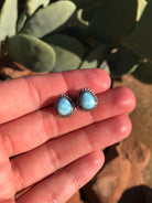 The Golden Hills Studs, 8-Earrings-Calli Co., Turquoise and Silver Jewelry, Native American Handmade, Zuni Tribe, Navajo Tribe, Brock Texas