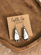The White Buffalo Dangles, 3-Earrings-Calli Co., Turquoise and Silver Jewelry, Native American Handmade, Zuni Tribe, Navajo Tribe, Brock Texas