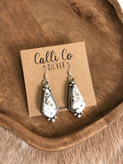 The White Buffalo Dangles, 4-Earrings-Calli Co., Turquoise and Silver Jewelry, Native American Handmade, Zuni Tribe, Navajo Tribe, Brock Texas