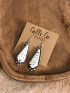 The White Buffalo Dangles, 5-Earrings-Calli Co., Turquoise and Silver Jewelry, Native American Handmade, Zuni Tribe, Navajo Tribe, Brock Texas