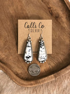 The White Buffalo Dangles, 6-Earrings-Calli Co., Turquoise and Silver Jewelry, Native American Handmade, Zuni Tribe, Navajo Tribe, Brock Texas