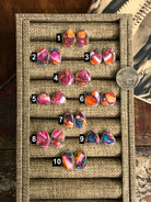 The Dahlia Studs-Earrings-Calli Co., Turquoise and Silver Jewelry, Native American Handmade, Zuni Tribe, Navajo Tribe, Brock Texas