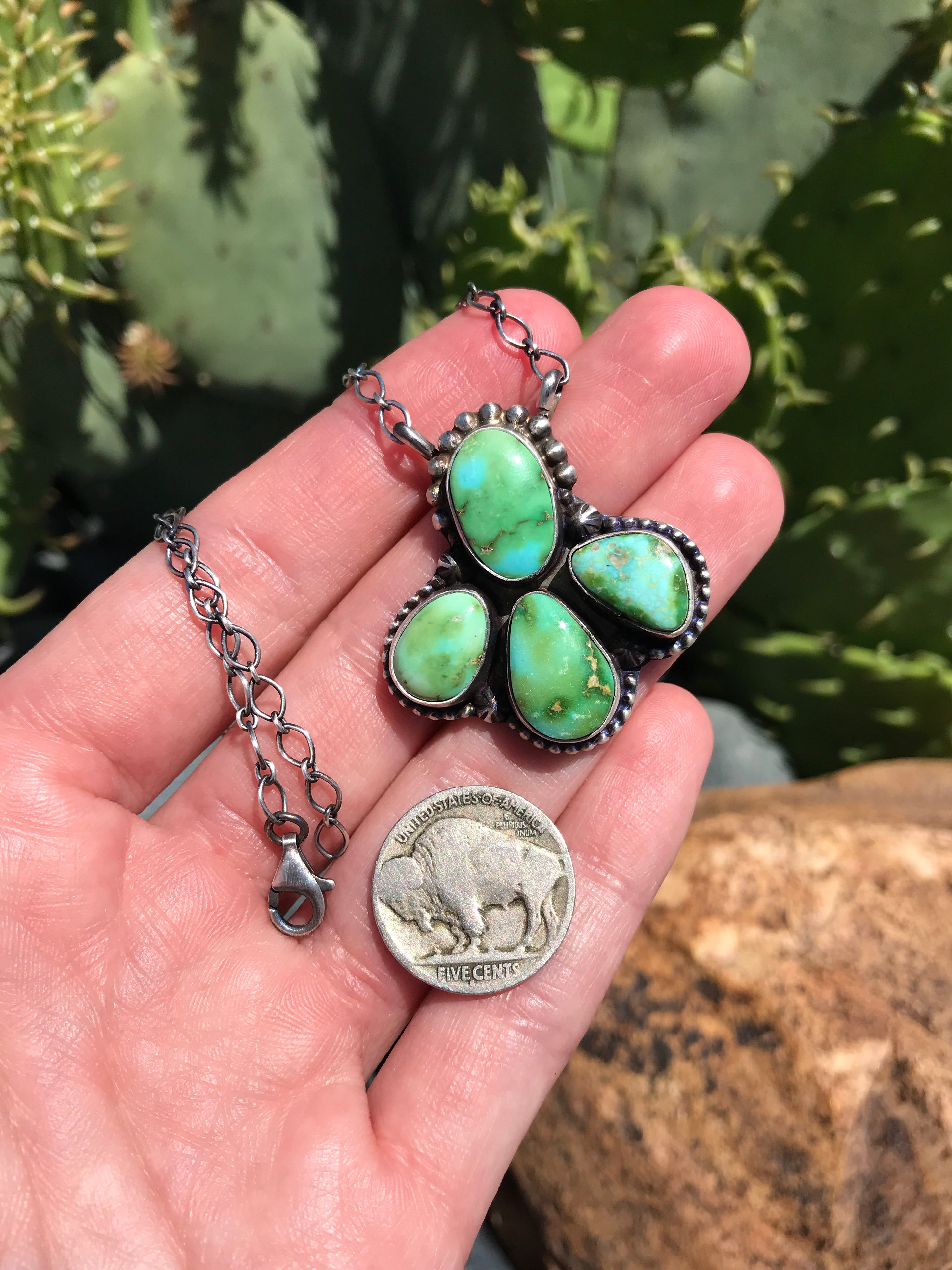 The East Hill Necklace, 4-Necklaces-Calli Co., Turquoise and Silver Jewelry, Native American Handmade, Zuni Tribe, Navajo Tribe, Brock Texas