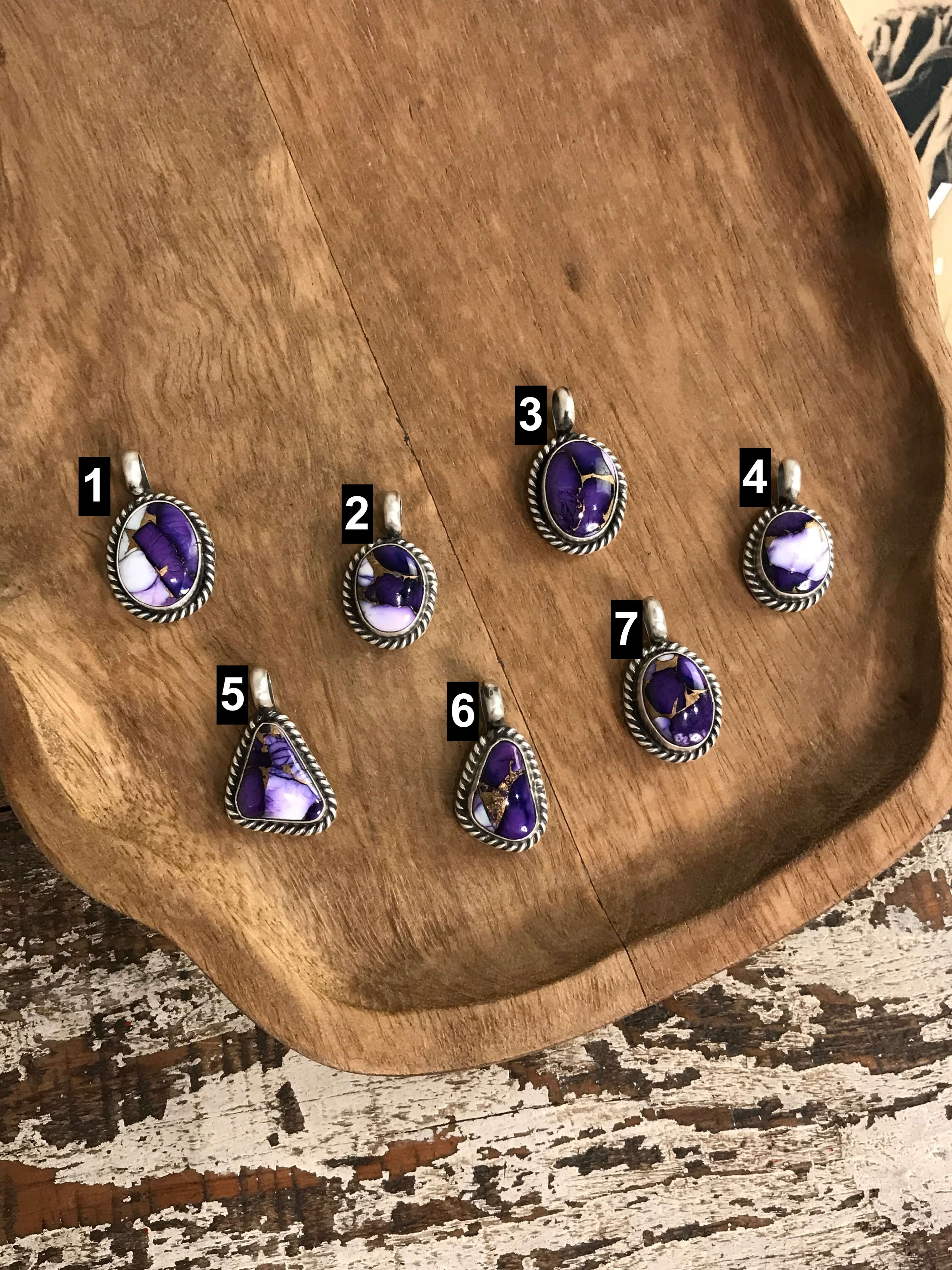 The Everleigh Pendant-Pendants-Calli Co., Turquoise and Silver Jewelry, Native American Handmade, Zuni Tribe, Navajo Tribe, Brock Texas