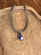 The Everleigh Pendant-Pendants-Calli Co., Turquoise and Silver Jewelry, Native American Handmade, Zuni Tribe, Navajo Tribe, Brock Texas