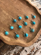 The Waynoka Blue Turquoise Pendants-Pendants-Calli Co., Turquoise and Silver Jewelry, Native American Handmade, Zuni Tribe, Navajo Tribe, Brock Texas