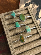 The Taos Cuffs-Bracelets & Cuffs-Calli Co., Turquoise and Silver Jewelry, Native American Handmade, Zuni Tribe, Navajo Tribe, Brock Texas