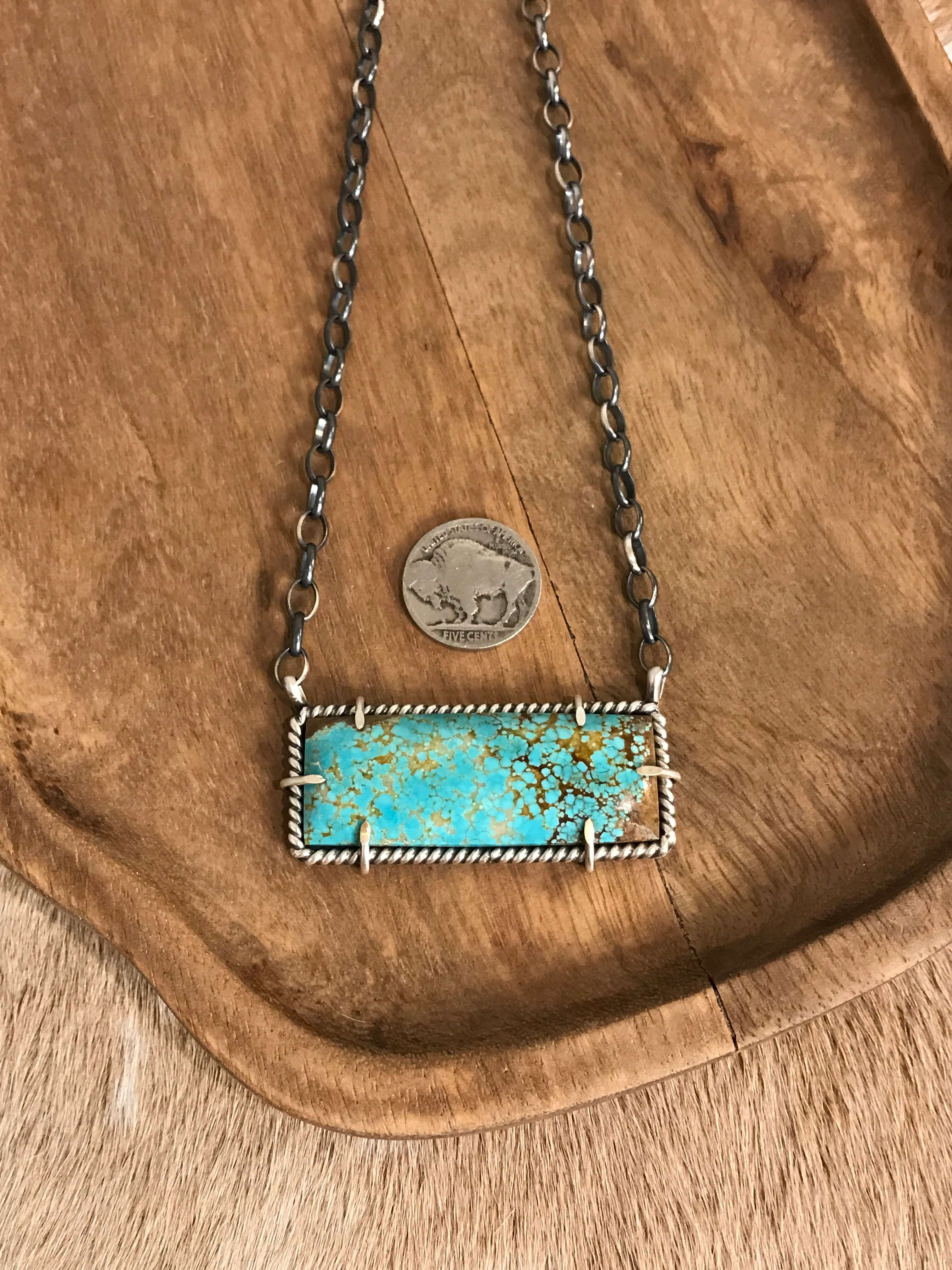 The Bromley Necklace, 3-Necklaces-Calli Co., Turquoise and Silver Jewelry, Native American Handmade, Zuni Tribe, Navajo Tribe, Brock Texas