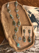 The Hemphill Lariat Necklace Set-Necklaces-Calli Co., Turquoise and Silver Jewelry, Native American Handmade, Zuni Tribe, Navajo Tribe, Brock Texas