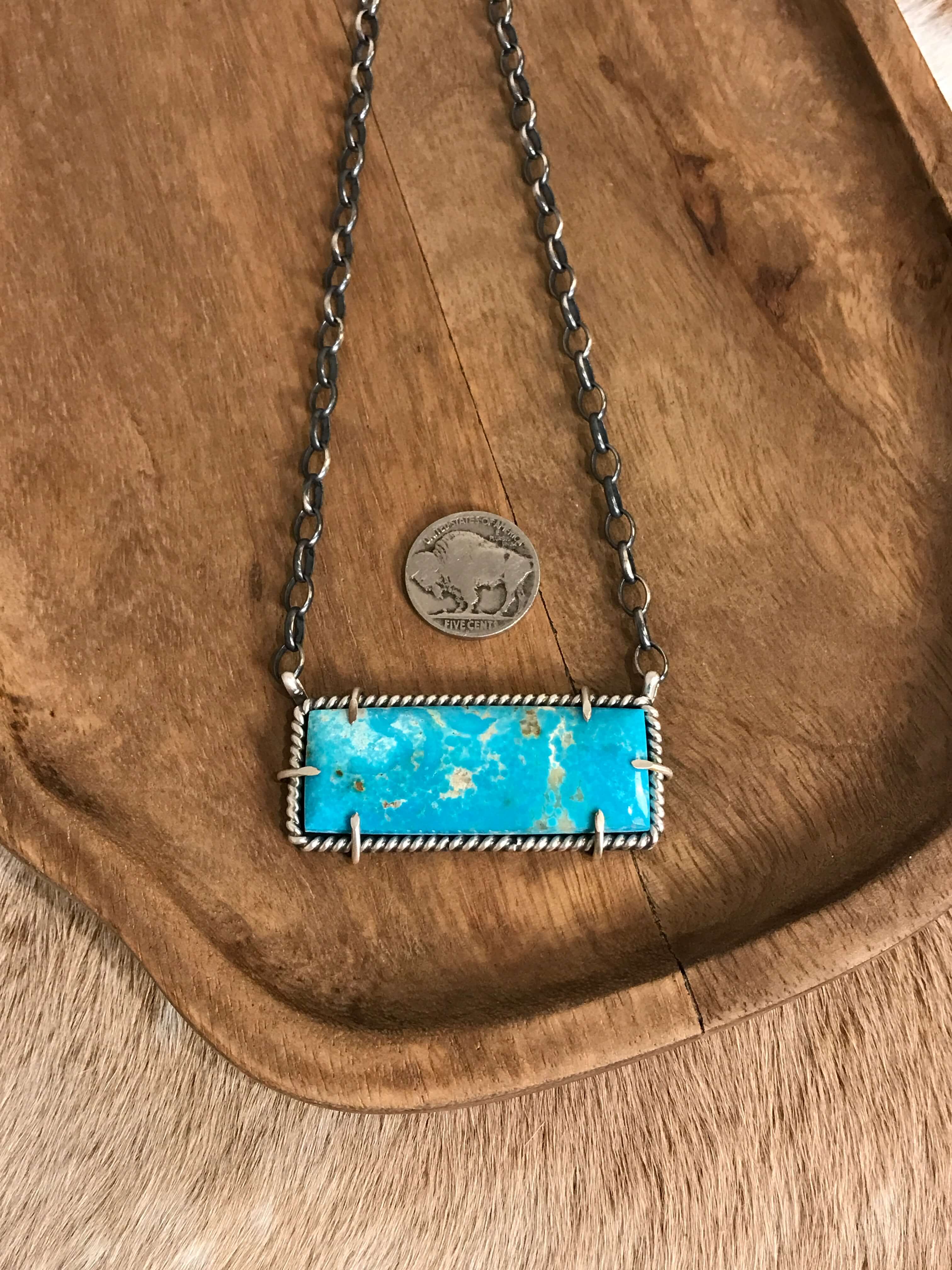 The Bromley Necklace, 4-Necklaces-Calli Co., Turquoise and Silver Jewelry, Native American Handmade, Zuni Tribe, Navajo Tribe, Brock Texas